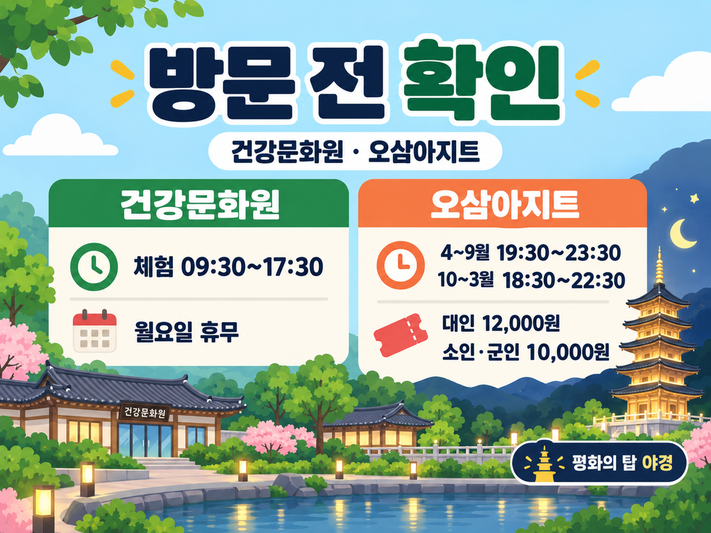 건강문화원 오삼아지트 이용정보 안내 이미지