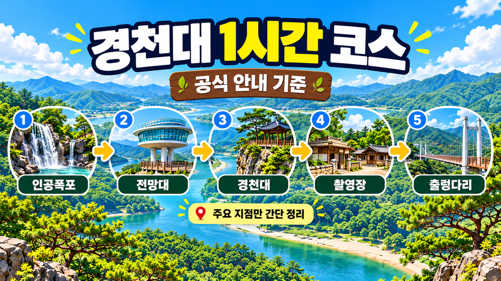 상주 경천대 1시간 코스 안내 이미지