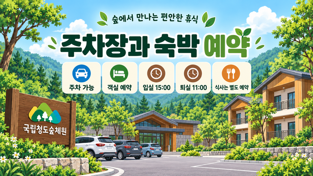 국립청도숲체원 주차 및 숙박 안내 이미지