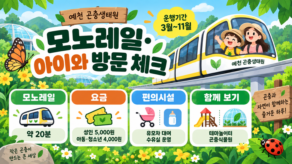 모노레일 아이와 방문 시 유의사항 안내 이미지