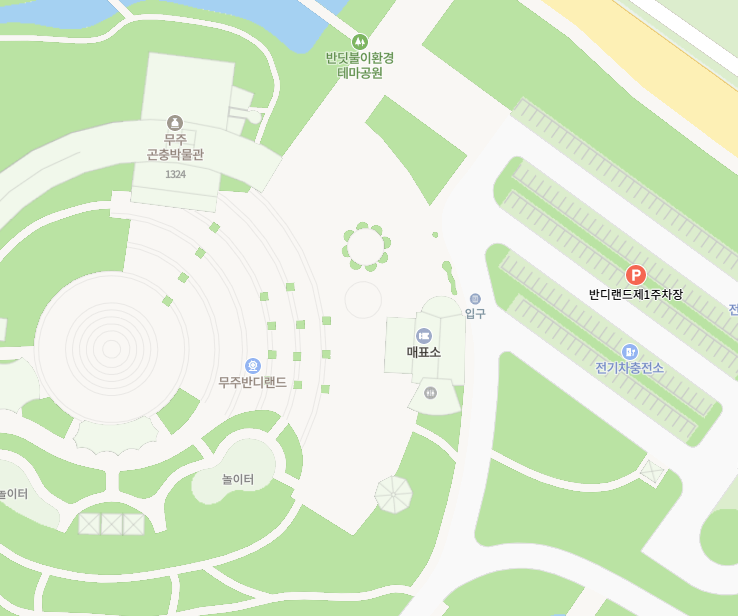 무주 반디랜드 제1주차장 지도 이미지