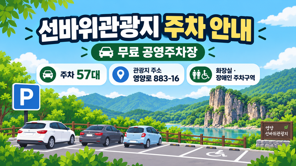 영양 선바위관광지 무료 주차 안내 이미지