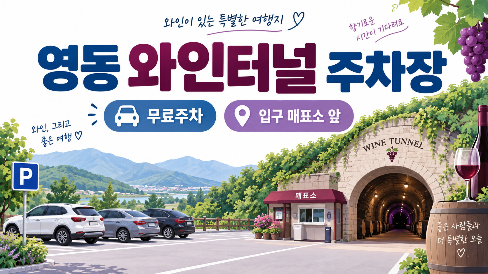 영동 와인터널 주차장 안내 대표이미지