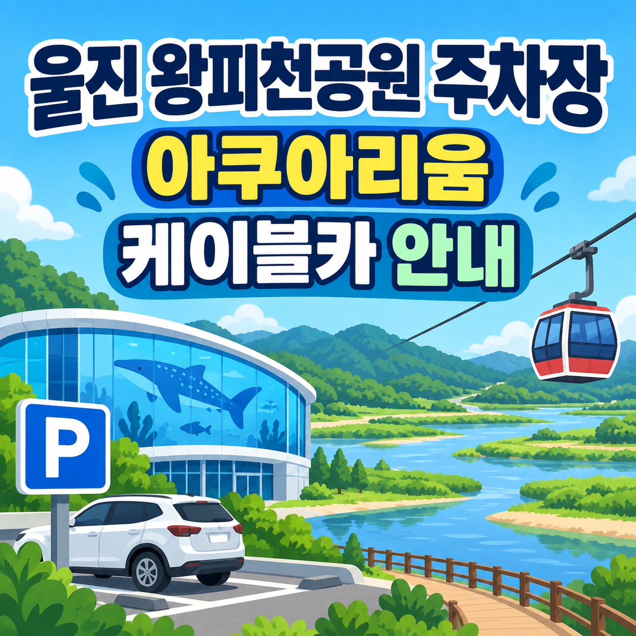 울진 왕피천공원 주차장 및 시설 안내 대표이미지