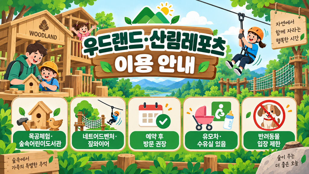 월아산 우드랜드 산림레포츠 이용 안내 이미지