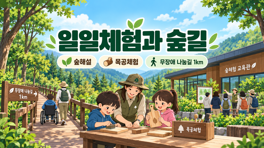 일일체험과 숲길 안내 이미지