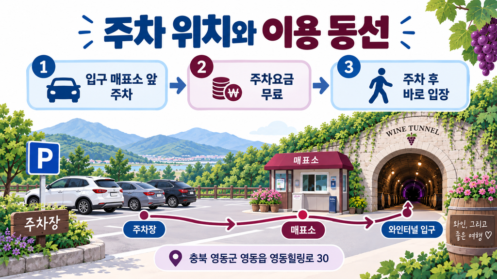 주차 위치 이동동선 안내 이미지