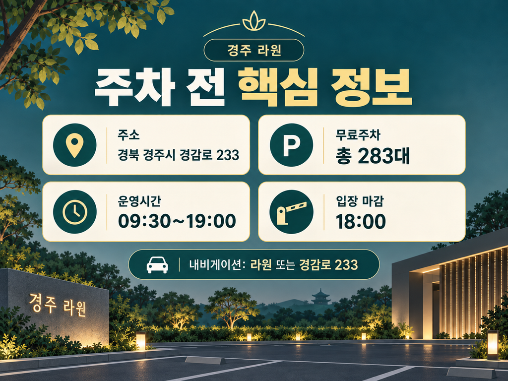 주차장 주소 정보 안내 이미지